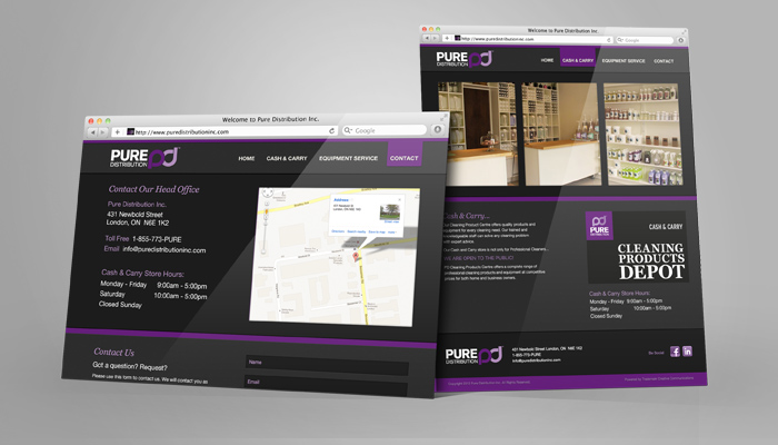 Pure Distribution Inc Webpages